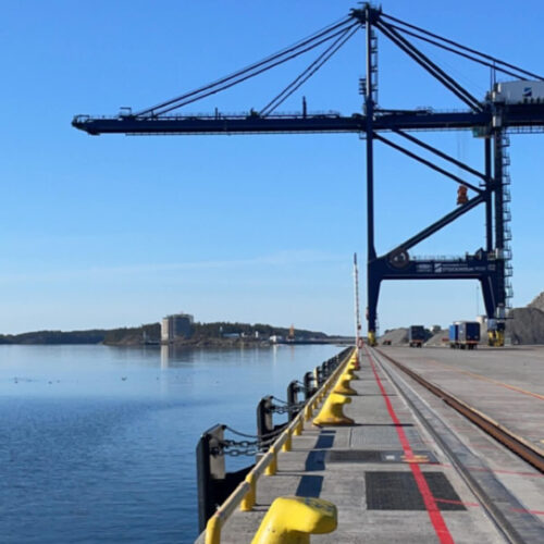 Quay side view from Hutchison Ports Stockholm